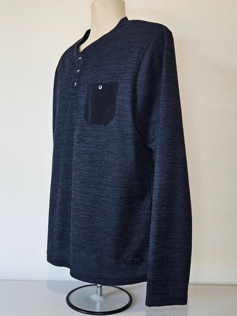 Nomad Waffle Knit Long Sleeve Henley - Picture 4 of 10